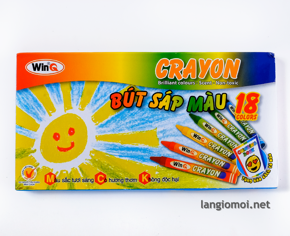 Bút sáp thơm 18 màu WinQ CR08 